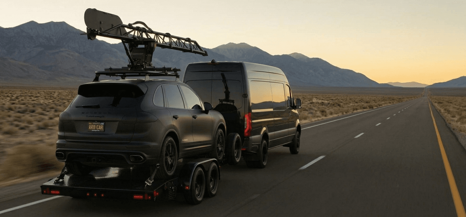Truck towing a trailer